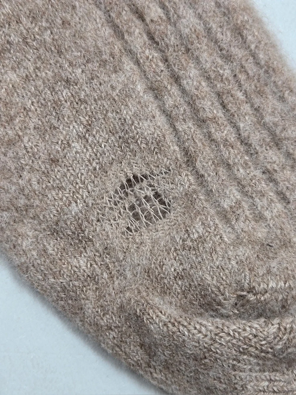 QUINCE Mongolian Cashmere Slouch Sock XS/Small Oatmeal 0852